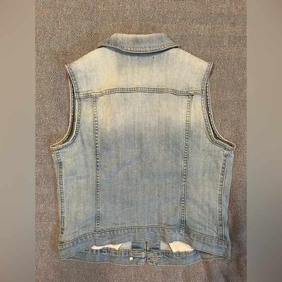 GAP Faded Blue Denim Vest XS - Picture 6 of 7